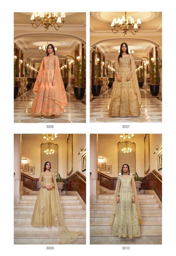 Sabhyata By Bela Wedding Wear Net Anarkali Suit Exporters In India